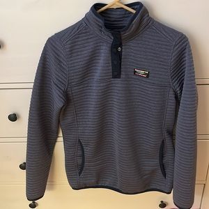 LLBean, blue pull over button up (4 buttons) in good used condition Size Small.